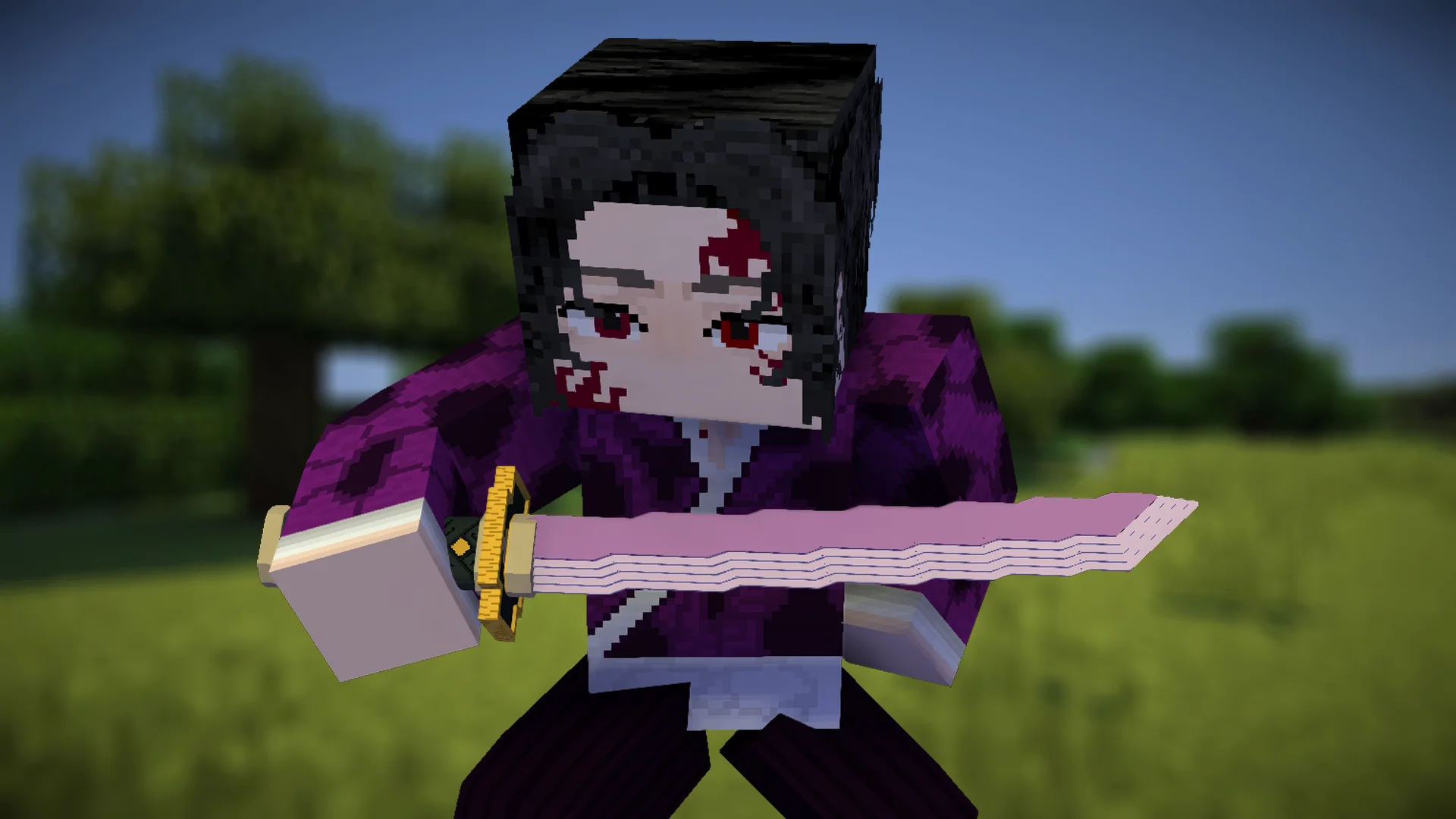 Michikatsu katana from Demon Slayer Resource Pack Preview