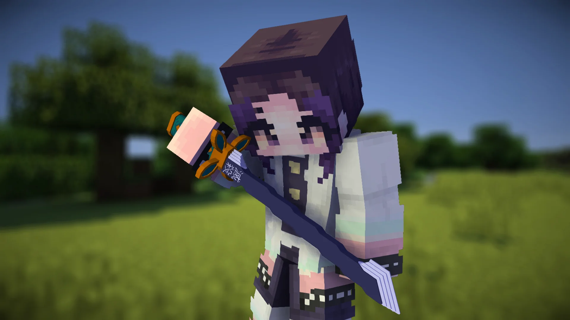 Shinobu katana from Demon Slayer Resource Pack Preview