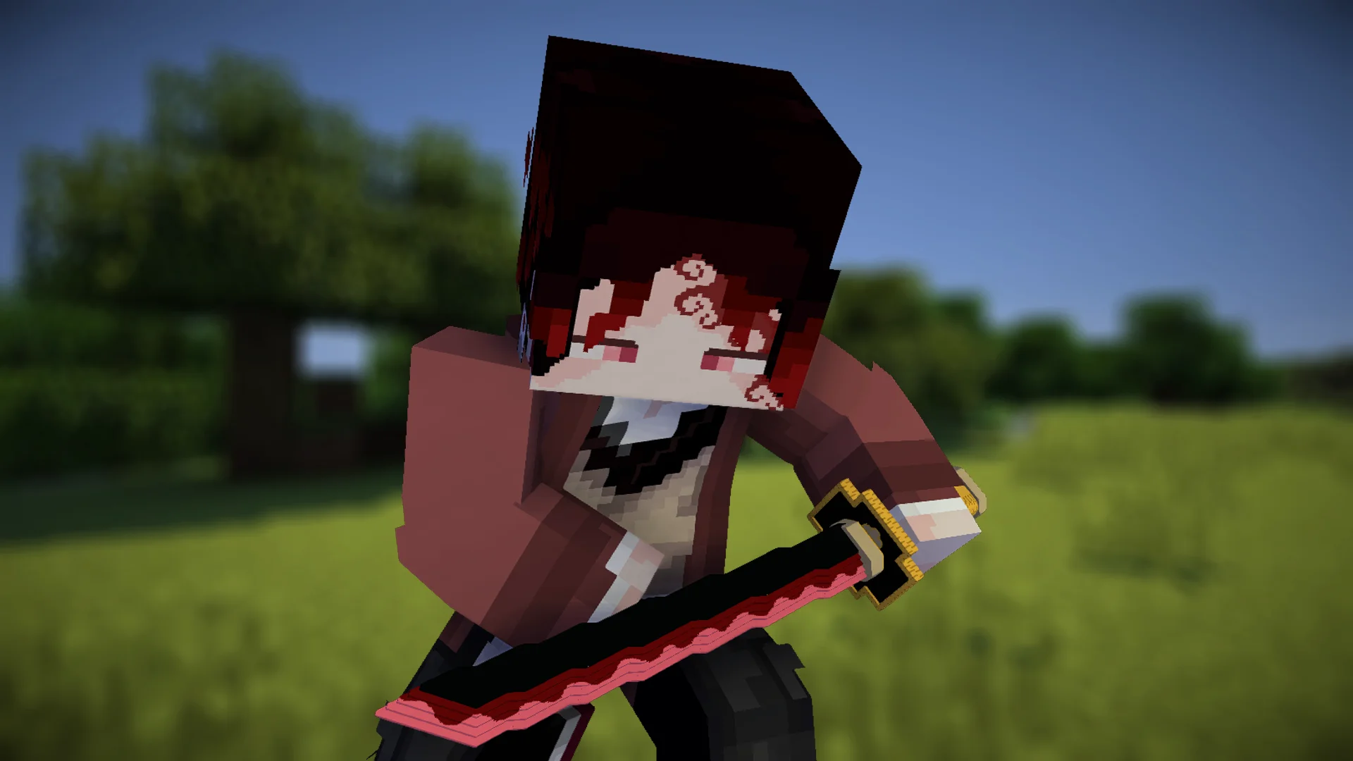 Yoriichi katana from Demon Slayer Resource Pack Preview